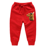 Children Pokemon Pikachu Pants Spring and Autumn Children's Ankle-Tied Trousers Casual Sports Loose Neutral
