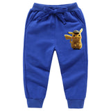 Children Pokemon Pikachu Pants Spring and Autumn Children's Ankle-Tied Trousers Casual Sports Loose Neutral