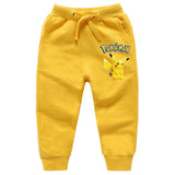 Children Pokemon Pikachu Pants Ankle-Tied Trousers Pikachu Casual Sports Loose