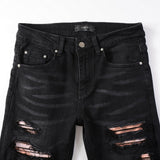 Amiri Jeans Casual Hip Hop Wash Splash-Ink Painted Slim Jeans Casual Fashionable 841