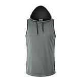 Mens Golf Vest Sports Slim Jacket Men's Sport Leisure Vest Outdoor Running Sports Hooded Vest Men's Summer