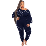 Women Plus Size Co-Ords Pearl Loose Knit Fashion Casual Two-Piece Suit