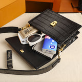 Jackie Kennedy Bag Shoulder Bag Crocodile Pattern Crossbody Bag