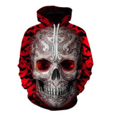 Skull Hoodie Skull 3D Printed Loose Large Size Hooded Sweater
