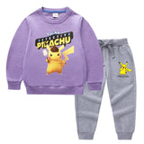 Children Pokemon Pikachu Hoodie & Pant Set Sweatshirt Set Pure Cotton Trendy