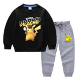 Children Pokemon Pikachu Hoodie & Pant Set Sweatshirt Set Pure Cotton Trendy
