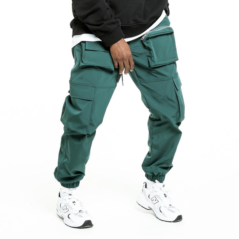 Multi-Pocket Cargo Pants Men's plus Size Retro Sports High Street Elastic Waist Men's Clothing Ankle Banded Pants Street Trendy Trousers Men Pants