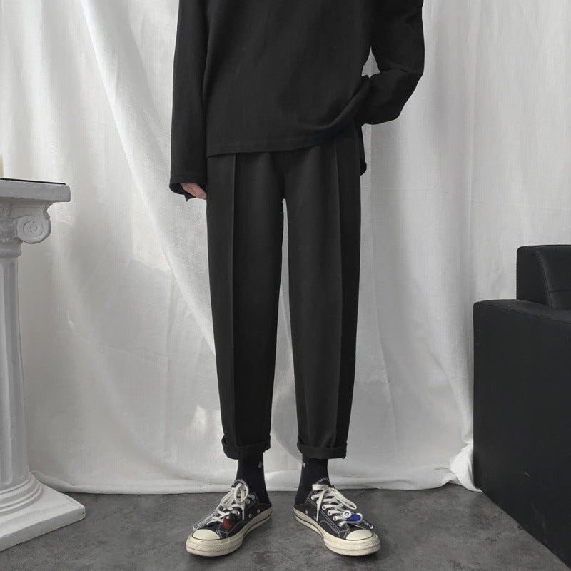 Men Suit Pants Straight-Leg Pants Draping Loose All-Match Casual