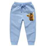 Children Pokemon Pikachu Pants Spring and Autumn Children's Ankle-Tied Trousers Casual Sports Loose Neutral