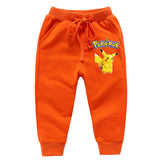 Children Pokemon Pikachu Pants Ankle-Tied Trousers Pikachu Casual Sports Loose