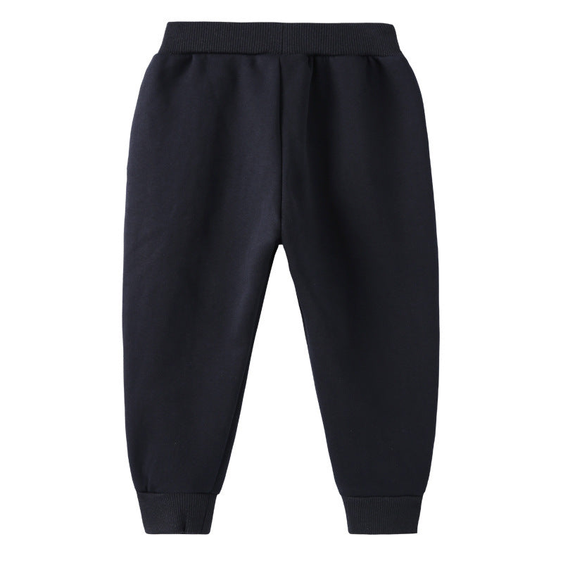 Children Pokemon Pikachu Pants Thickened Warm Treasure All-Match Sweatpants Neutral