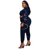 Women Plus Size Co-Ords Pearl Loose Knit Fashion Casual Two-Piece Suit