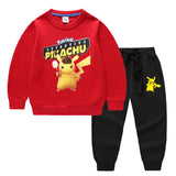 Children Pokemon Pikachu Hoodie & Pant Set Sweatshirt Set Pure Cotton Trendy