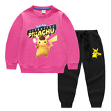 Children Pokemon Pikachu Hoodie & Pant Set Sweatshirt Set Pure Cotton Trendy