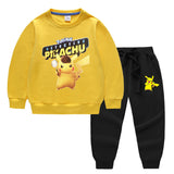 Children Pokemon Pikachu Hoodie & Pant Set Sweatshirt Set Pure Cotton Trendy