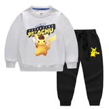 Children Pokemon Pikachu Hoodie & Pant Set Sweatshirt Set Pure Cotton Trendy