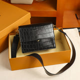 Jackie Kennedy Bag Shoulder Bag Crocodile Pattern Crossbody Bag