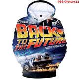 Back to the Future Costume 3D Full Color Hooded Hoodie