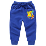 Children Pokemon Pikachu Pants Ankle-Tied Trousers Boys and Girls Cotton Casual Sports Loose