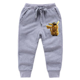 Children Pokemon Pikachu Pants Spring and Autumn Children's Ankle-Tied Trousers Casual Sports Loose Neutral