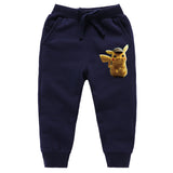Children Pokemon Pikachu Pants Spring and Autumn Children's Ankle-Tied Trousers Casual Sports Loose Neutral