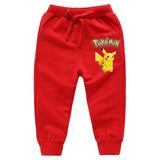 Children Pokemon Pikachu Pants Ankle-Tied Trousers Pikachu Casual Sports Loose