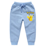 Children Pokemon Pikachu Pants Ankle-Tied Trousers Pikachu Casual Sports Loose