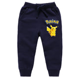Children Pokemon Pikachu Pants Ankle-Tied Trousers Pikachu Casual Sports Loose