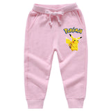 Children Pokemon Pikachu Pants Ankle-Tied Trousers Pikachu Casual Sports Loose