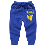 Children Pokemon Pikachu Pants Ankle-Tied Trousers Pikachu Casual Sports Loose