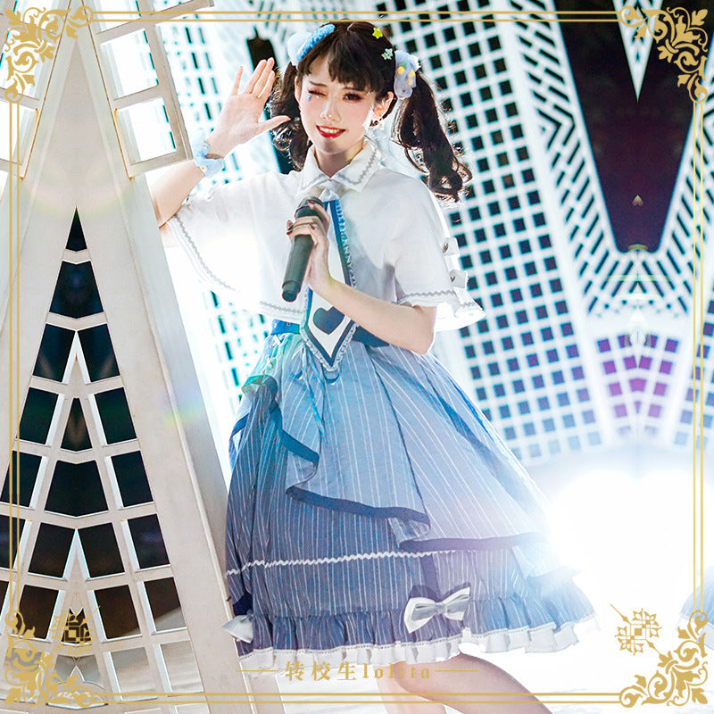 Gothic Lolita Harajuku Style Clothing Lolita Small Skirt JSK Solid Color Lolita FS College Style JK Uniform Full Set