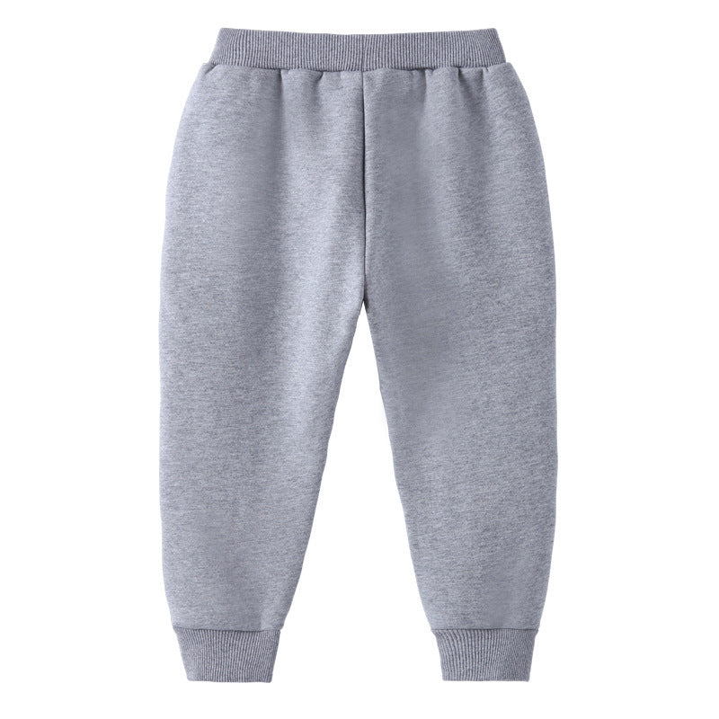 Children Pokemon Pikachu Pants Silver Fox Velvet Thick Warm Bathroom Pants Pants Neutral