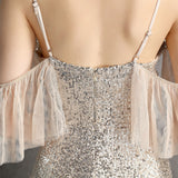 Sequin Evening Dress Tassel Sequin Fishtail Evening Party Dress for Women
