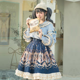 Gothic Lolita Harajuku Style Clothing Lolita Small Skirt SK Vintage Court Style Skirt Autumn and Winter Cloak