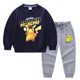 Children Pokemon Pikachu Hoodie & Pant Set Sweatshirt Set Pure Cotton Trendy