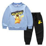 Children Pokemon Pikachu Hoodie & Pant Set Sweatshirt Set Pure Cotton Trendy