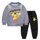 Children Pokemon Pikachu Hoodie & Pant Set Sweatshirt Set Pure Cotton Trendy