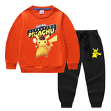 Children Pokemon Pikachu Hoodie & Pant Set Sweatshirt Set Pure Cotton Trendy