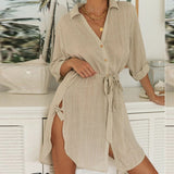 Women Bohemian Dress Women's Sexy Long-Sleeved Dress