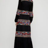 Women Dresses V-neck Flower Embroidered Sexy Fashion Dress