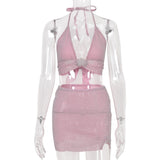 Kesha Black Dress Sexy Backless Navel Lace-up See-through Bright Silk Women's Suit