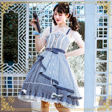 Gothic Lolita Harajuku Style Clothing Lolita Small Skirt JSK Solid Color Lolita FS College Style JK Uniform Full Set