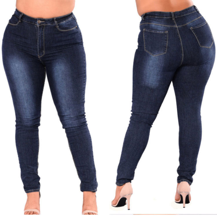 Women Plus Size Jeans Fashion Denim Skinny Pants for Women