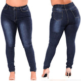 Women Plus Size Jeans Fashion Denim Skinny Pants for Women