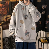 Tom and Jerry Hoodie Sweater Men's Hoodie Autumn Baggy Coat