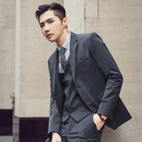Casual Groom Attire Tuxedo Suits for Men Business Suit Men's Three-Piece Casual Business Blazer