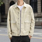 Corduroy Patch Jacket Men's Spring and Autumn Corduroy Slim Fit