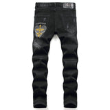 CHH Chrome Hearts Jeans Men's Jeans Printed Black Slim Pants