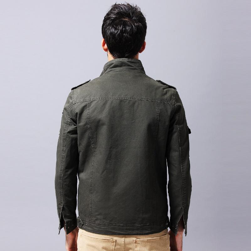 Men Fit Bomber Jacket Windbreaker Moto Street Coat Fall Winter Men's Jacket Military Suit Casual Coat plus Size Cotton Jacket