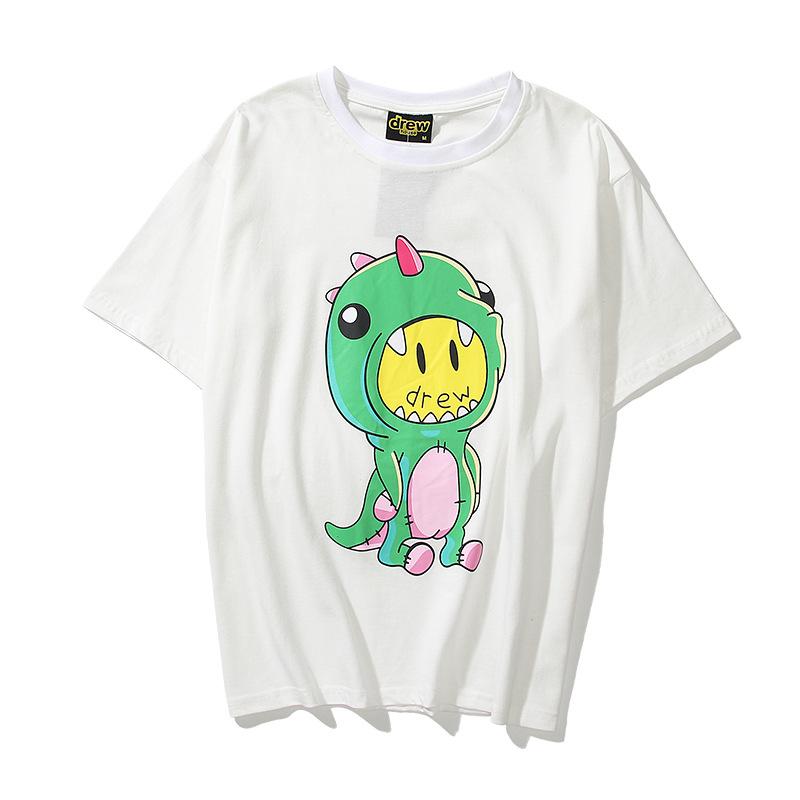 Justin Bieber Drew House Men Women Cotton Top T Shirt Summer Style Women Streetwear Men and Women Couple Bottoming Shirt Half Sleeve